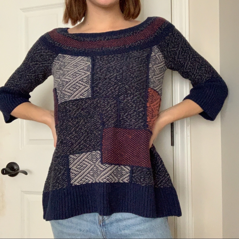 Free People Patch Work Sweater